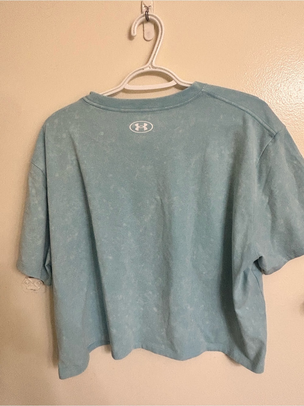Under Armour Pale Blue Athletic Tee with Logo - Picture 2 of 3